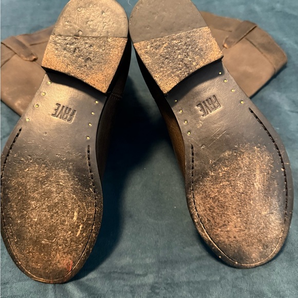 Frye Melissa Dark Brown Leather Heeled Boots - Picture 7 of 7